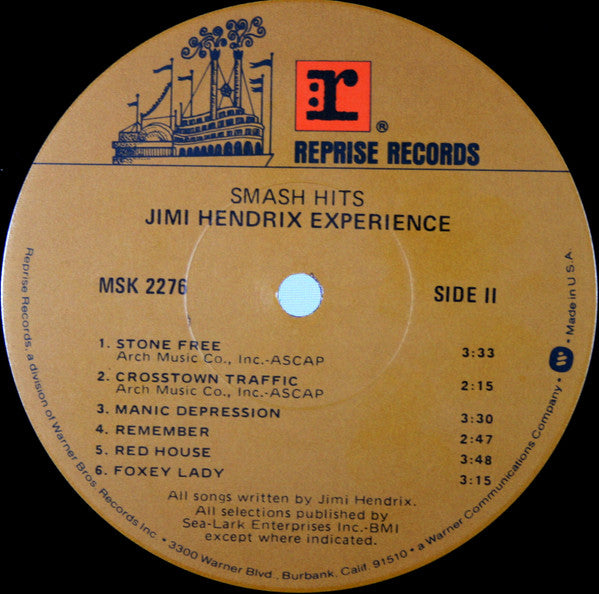 The Jimi Hendrix Experience : Smash Hits (LP, Comp, RE, Jac)
