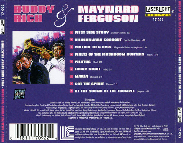 Buddy Rich / Maynard Ferguson : West Side Story Selections (CD, Comp)