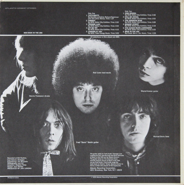 MC5 : Back In The USA (LP, Album, CTH)