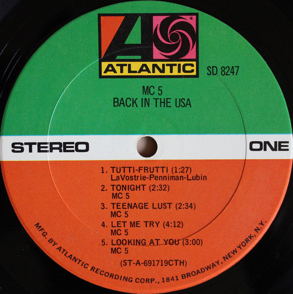 MC5 : Back In The USA (LP, Album, CTH)