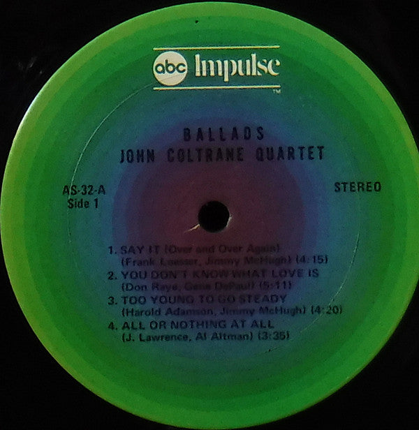 The John Coltrane Quartet : Ballads (LP, Album, RE, Gre)