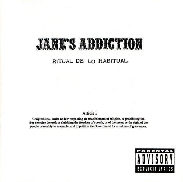 Jane's Addiction : Ritual De Lo Habitual (CD, Album, RP)