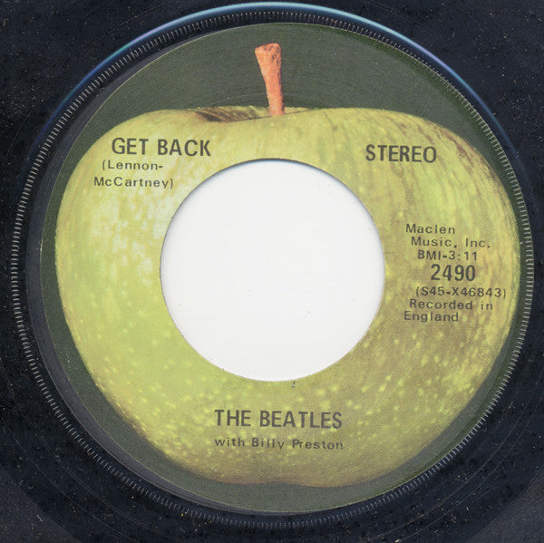 The Beatles With Billy Preston : Get Back (7", Single, Scr)