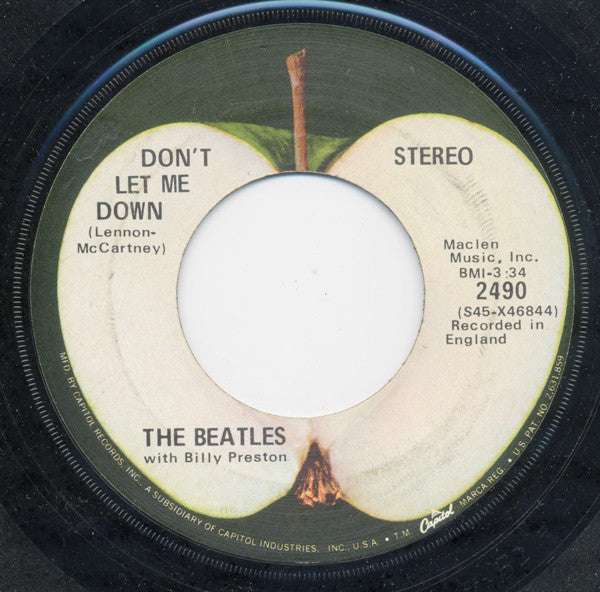 The Beatles With Billy Preston : Get Back (7", Single, Scr)