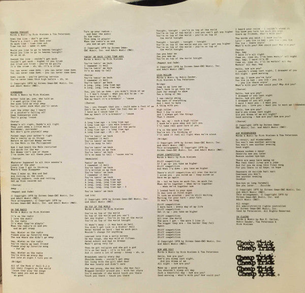 Cheap Trick : Heaven Tonight (LP, Album, Glo)