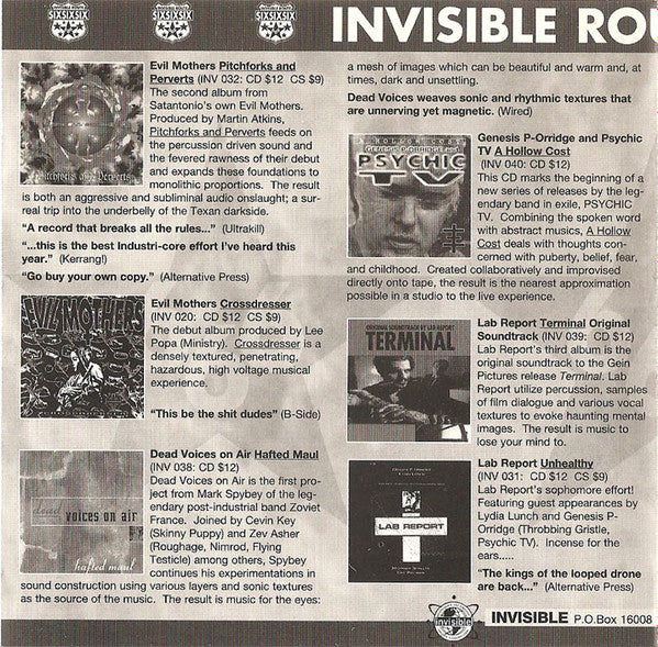 Various : Invisible Route SixSixSix (CD, Comp)