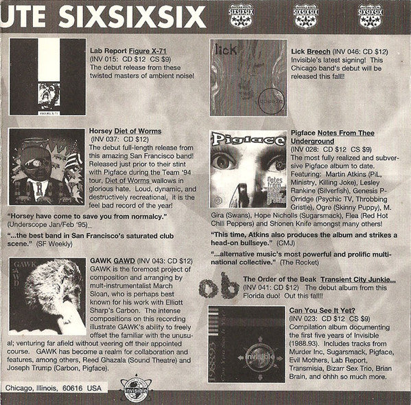 Various : Invisible Route SixSixSix (CD, Comp)