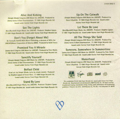 Simple Minds : Glittering Prize 81/92 (CD, Comp, RM)