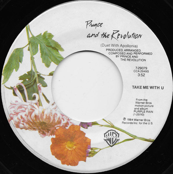 Prince And The Revolution : Take Me With U (7", Single, Spe)