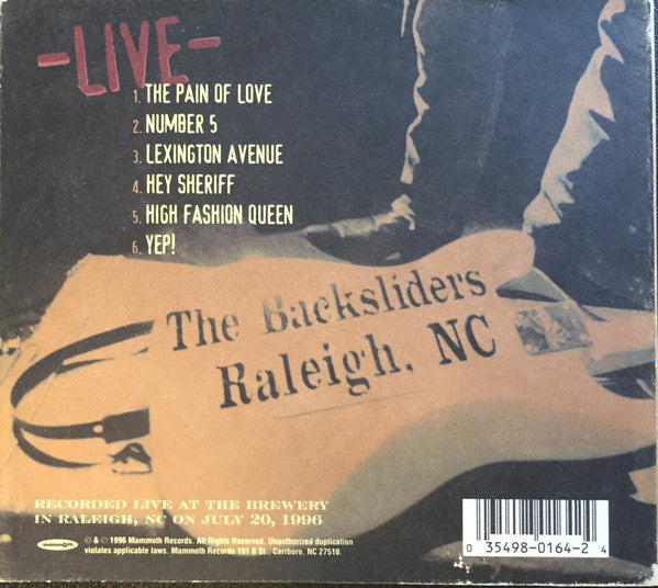 The Backsliders (2) : From Raleigh North Carolina (CD, EP)