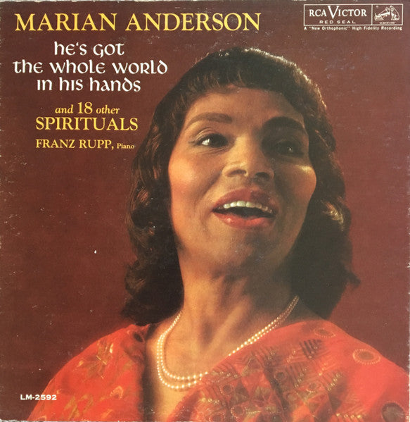 Marian Anderson, Franz Rupp : He's Got The Whole World In His Hands  And  18 Other Spirituals (LP, Mono, Gat)