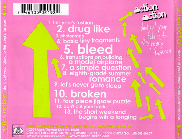 Action Action : Don't Cut Your Fabric To This Year's Fashion (CD, Album)