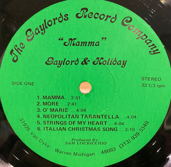 Gaylord & Holiday : Mamma (LP)