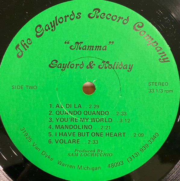 Gaylord & Holiday : Mamma (LP)