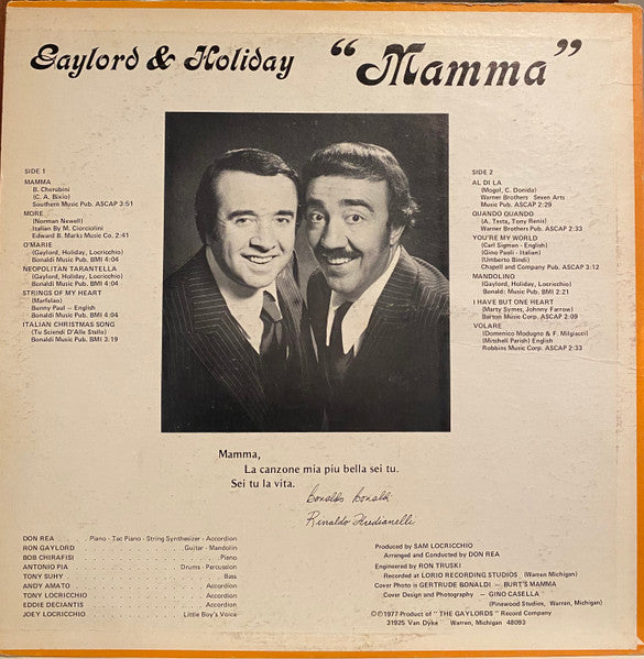 Gaylord & Holiday : Mamma (LP)