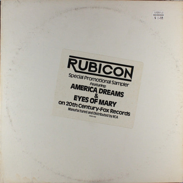 Rubicon (2) : America Dreams / Eyes Of Mary (12", Promo, Yel)