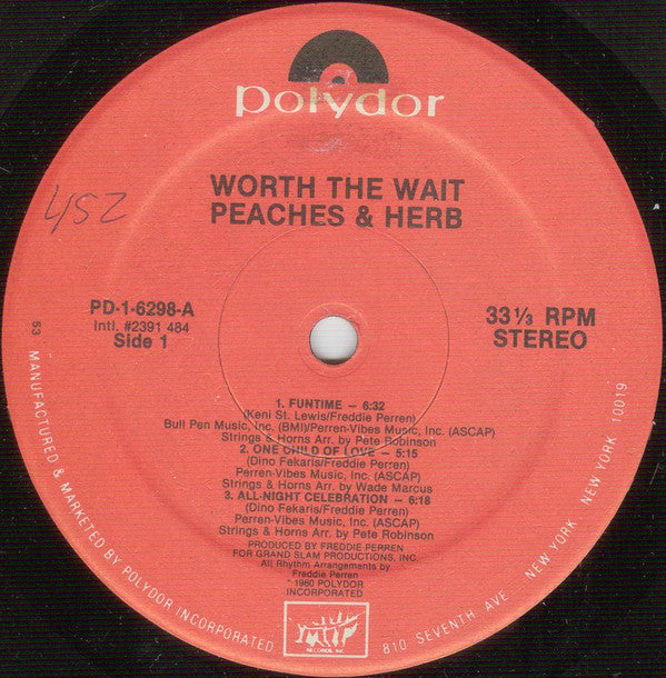 Peaches & Herb : Worth The Wait (LP, Album)