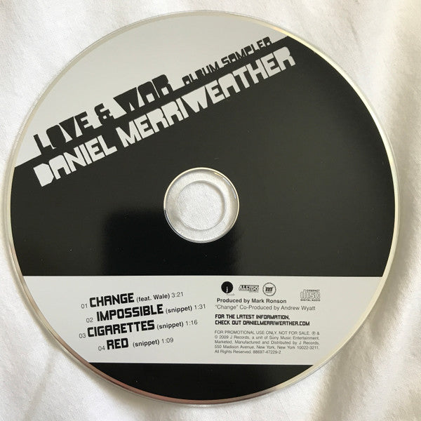 Daniel Merriweather : Love & War (CD, Promo, Smplr)