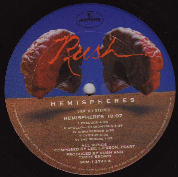 Rush : Hemispheres (LP, Album, Gat)