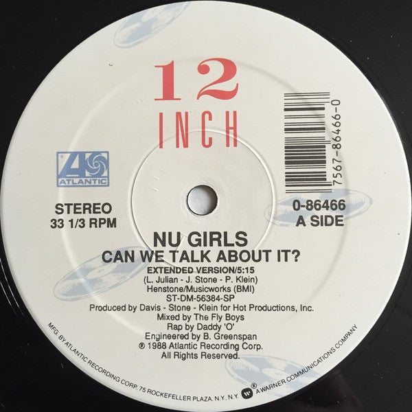 Nu Girls : Can We Talk About It? (12")