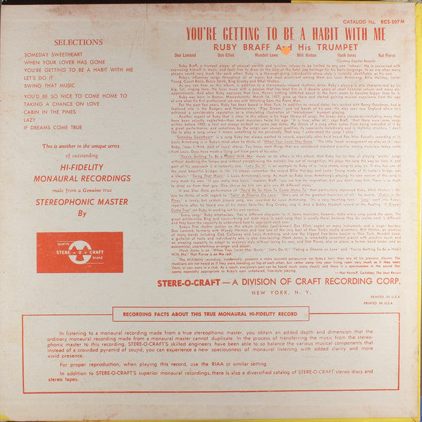 Ruby Braff : You're Getting To Be A Habit With Me (LP, Mono)