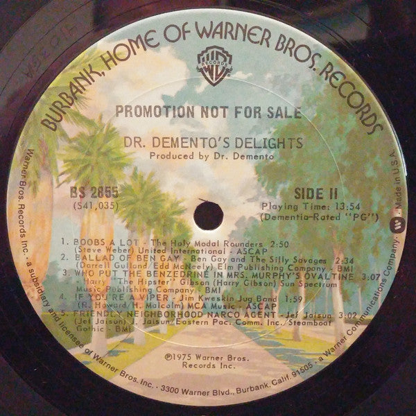 Various : Dr. Demento's Delights (LP, Comp, Promo)