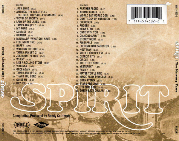 Spirit (8) : The Mercury Years (2xCD, Comp)