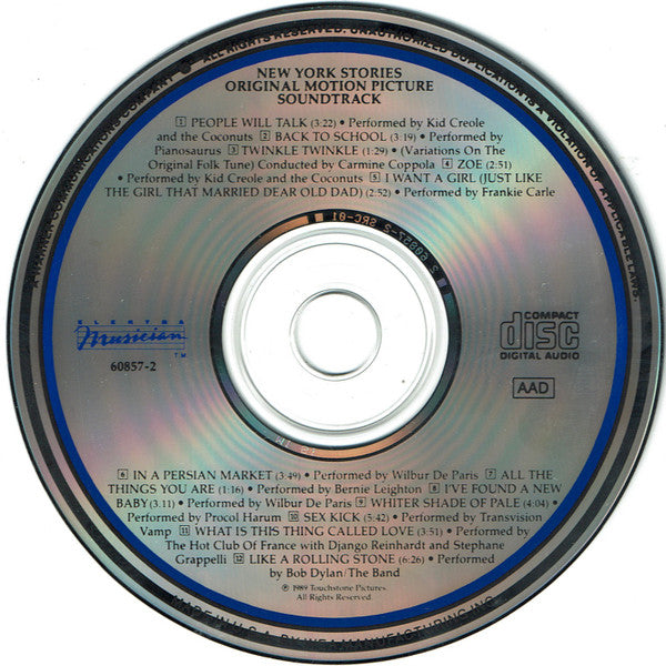 Various : New York Stories: Original Soundtrack (CD, Album)