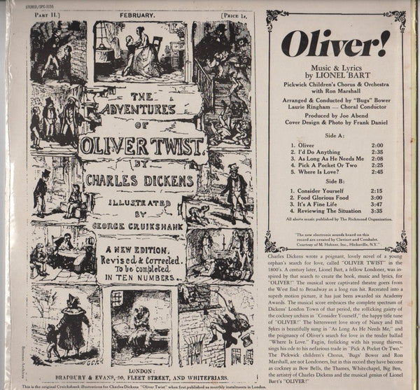 Pickwick Children's Chorus Featuring Ron Marshall : Oliver! (LP)