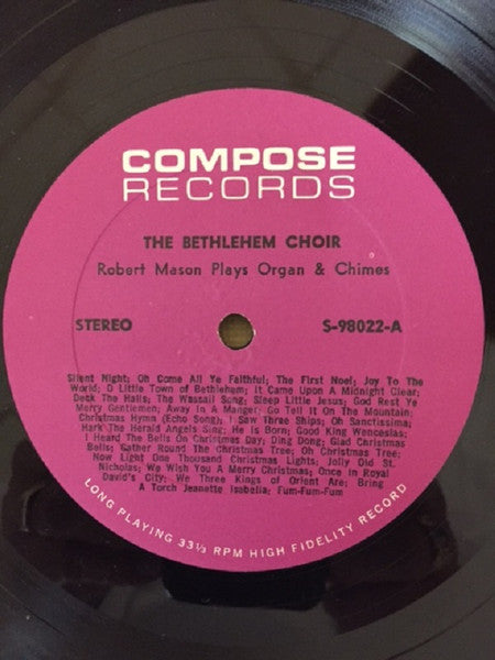 The Bethlehem Choir : With Organ And Chimes (LP, Album)