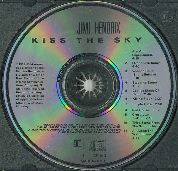 Jimi Hendrix : Kiss The Sky (CD, Comp, RE, RM)