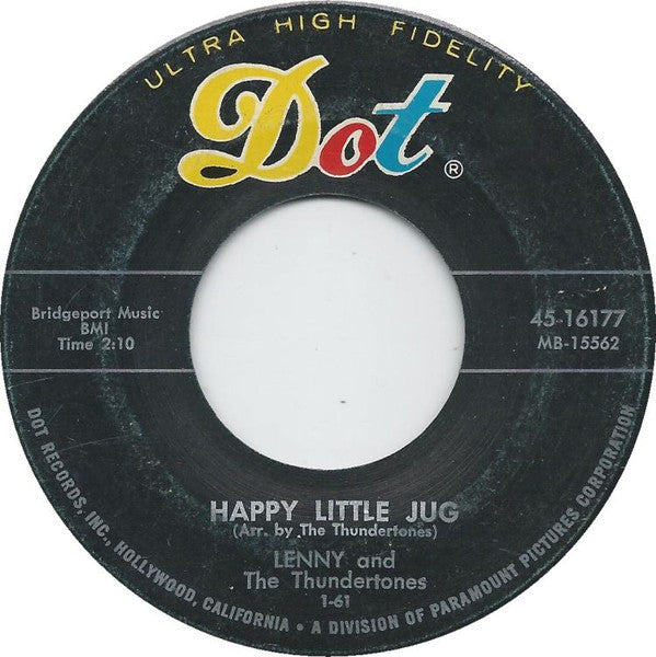 Lenny And The Thundertones : Street Beat / Happy Little Jug (7")
