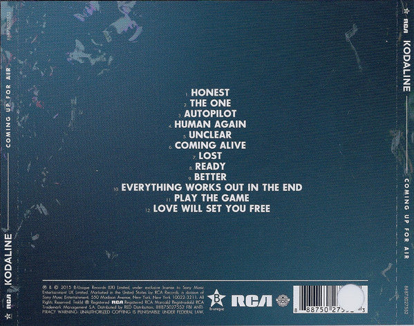 Kodaline : Coming Up For Air (CD, Album)