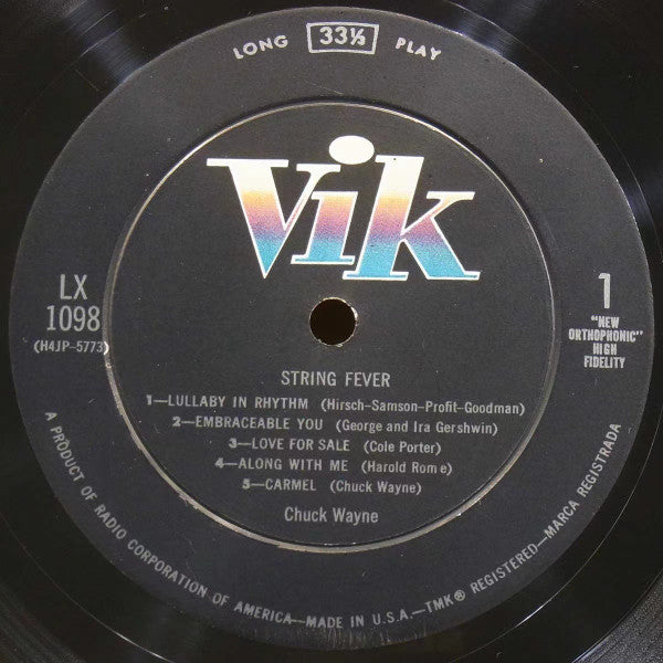 Chuck Wayne : String Fever (LP, Album, Mono)