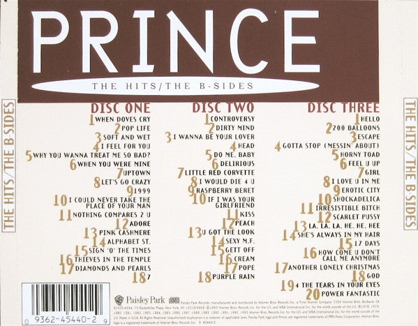 Prince : The Hits / The B-Sides (3xCD, Comp)