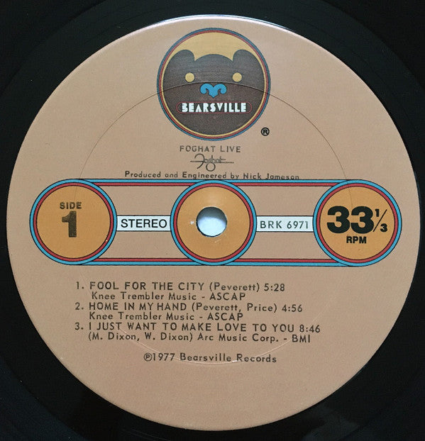 Foghat : Live (LP, Album, San)