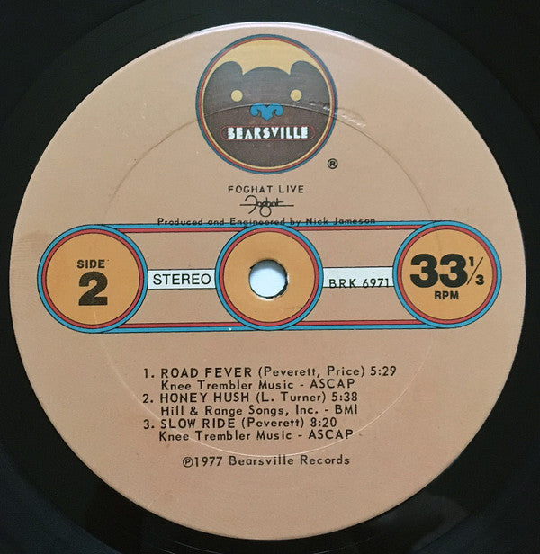 Foghat : Live (LP, Album, San)