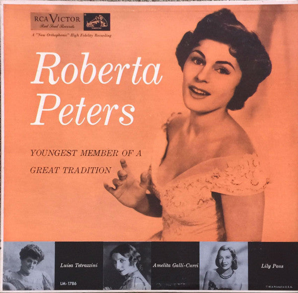 Roberta Peters : Youngest Member Of A Great Tradition (LP, Album, Mono)