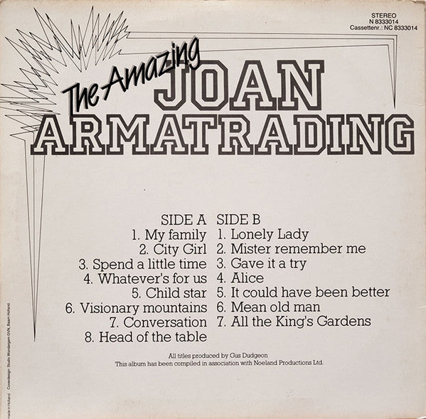 Joan Armatrading : The Amazing Joan Armatrading (LP, Album, RE)