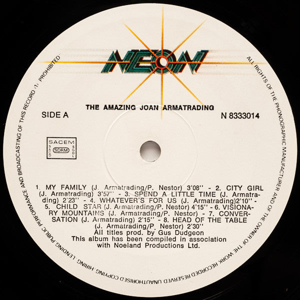 Joan Armatrading : The Amazing Joan Armatrading (LP, Album, RE)