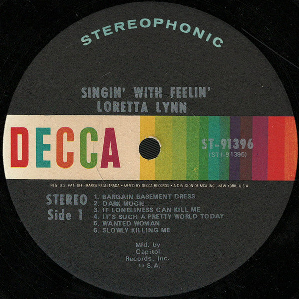 Loretta Lynn : Singin' With Feelin' (LP, Club)