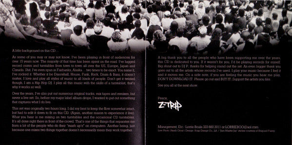 Z-Trip* : Live Los Angeles, CA 2003 (CD, Mixed)