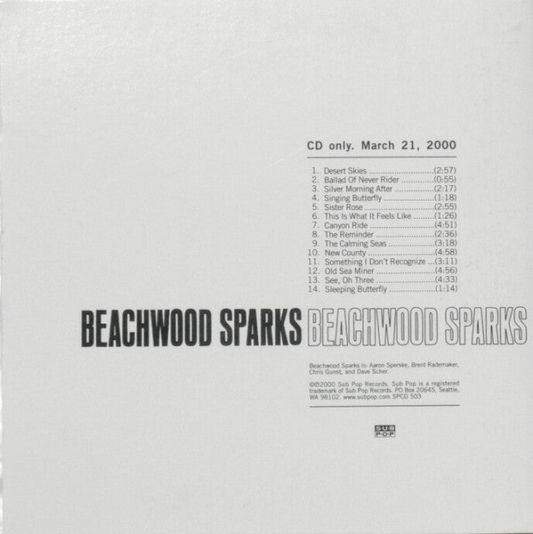 Beachwood Sparks : Beachwood Sparks (CD, Advance, Album)