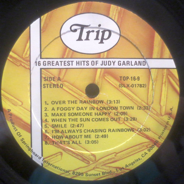 Judy Garland : 16 Greatest Hits Of Judy Garland (LP, Comp)