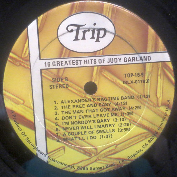 Judy Garland : 16 Greatest Hits Of Judy Garland (LP, Comp)