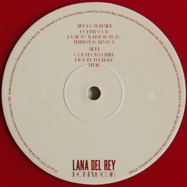 Lana Del Rey : Honeymoon (2xLP, Album, Ltd, Red)