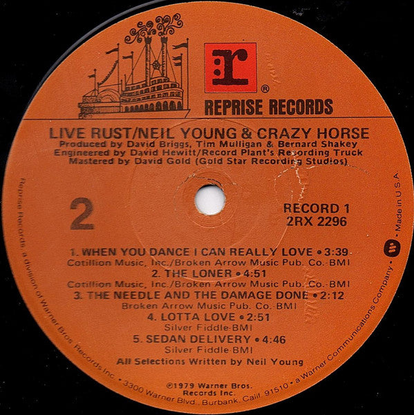 Neil Young & Crazy Horse : Live Rust (2xLP, Album)