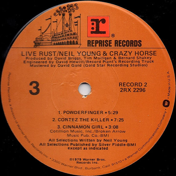 Neil Young & Crazy Horse : Live Rust (2xLP, Album)