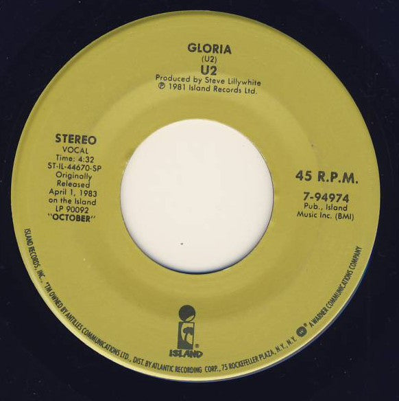 U2 : Sunday Bloody Sunday / Gloria (7")