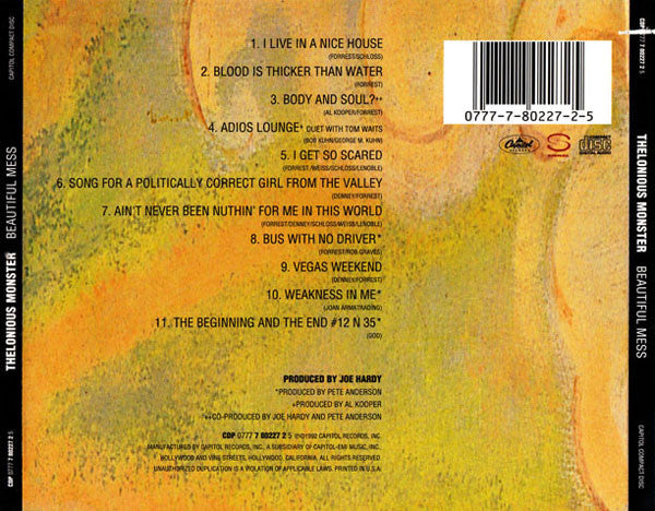 Thelonious Monster : Beautiful Mess (CD, Album, Cap)